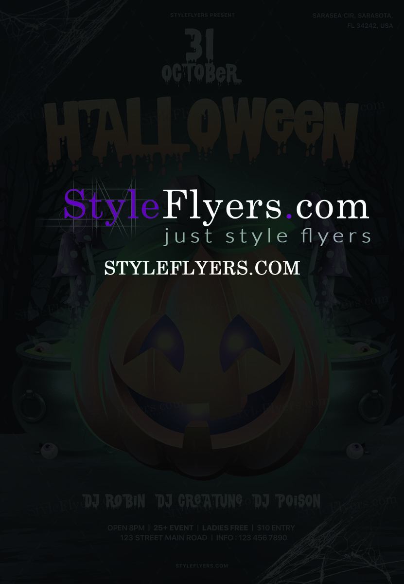 Halloween Party PSD Flyer Template