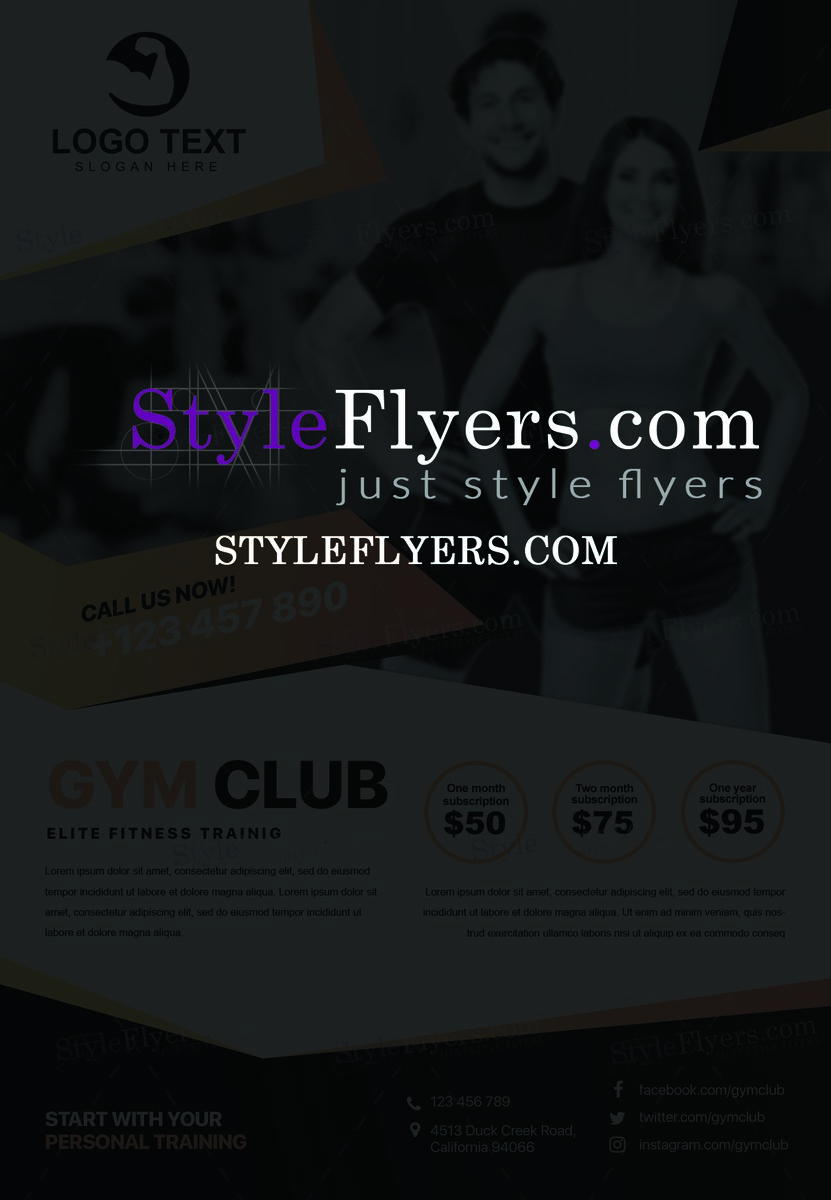 GYM PSD Flyer Template