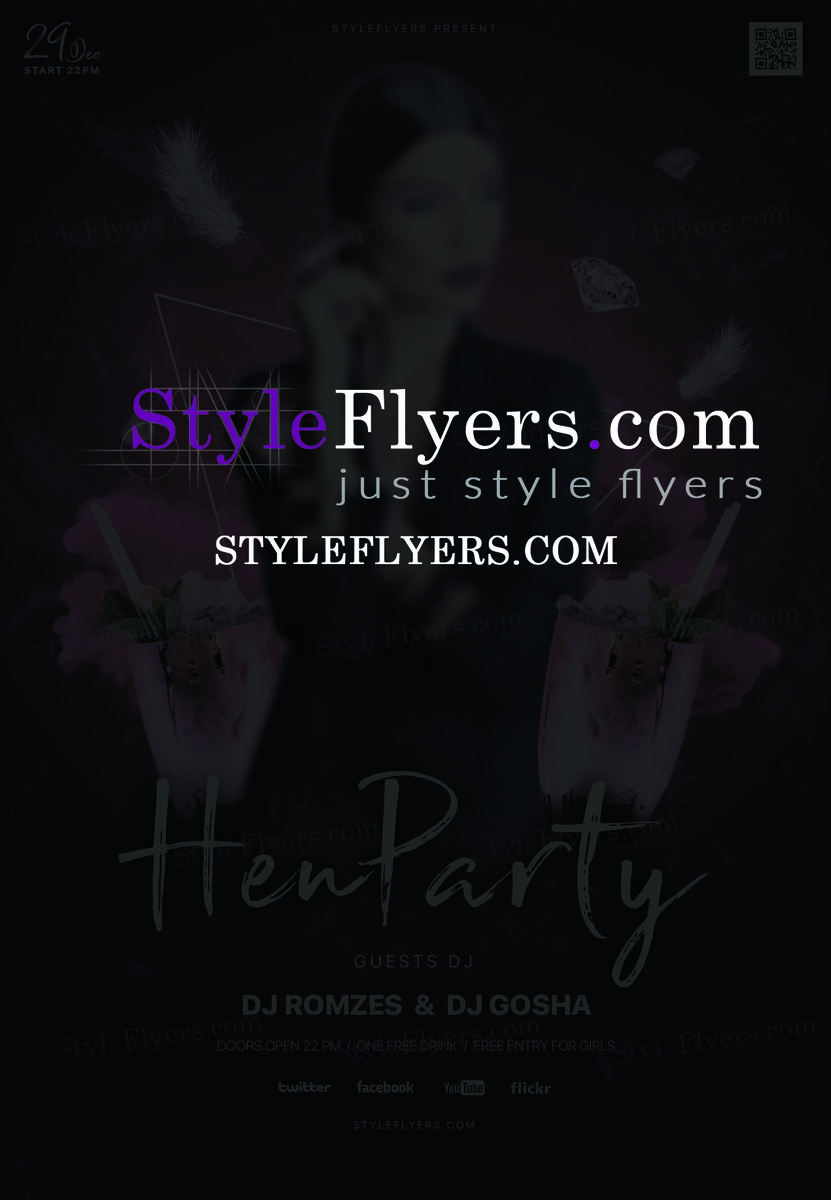 Hen Party PSD Flyer Template