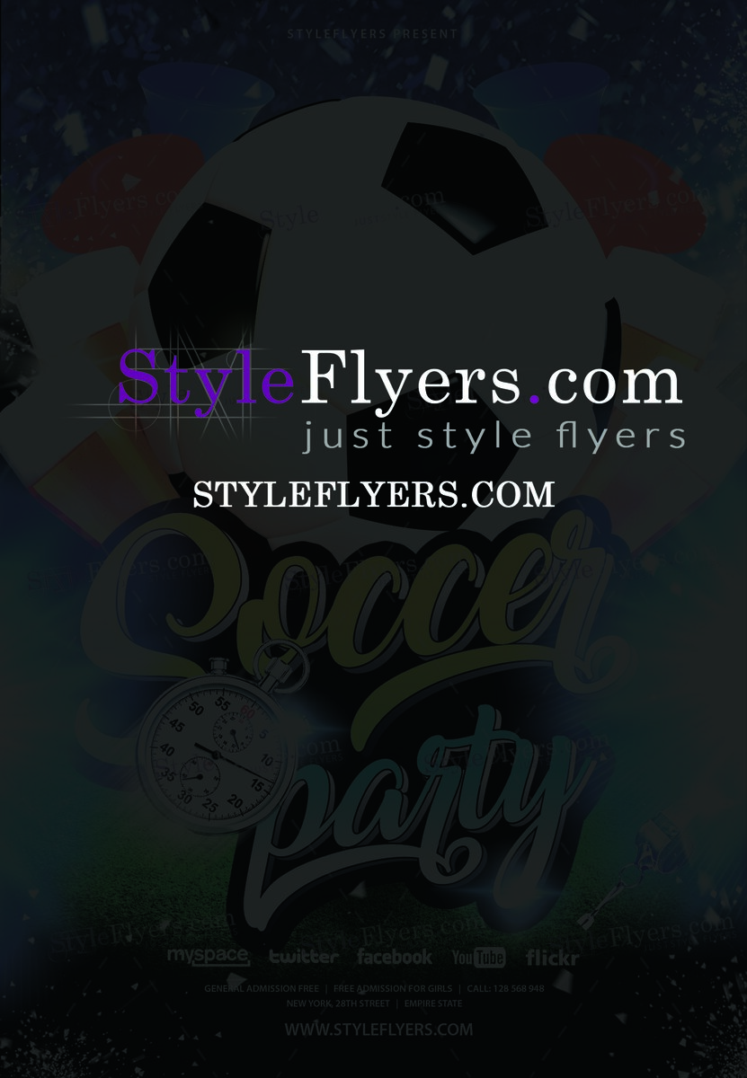 soccer party flyer
