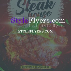 Steak House PSD Flyer Template