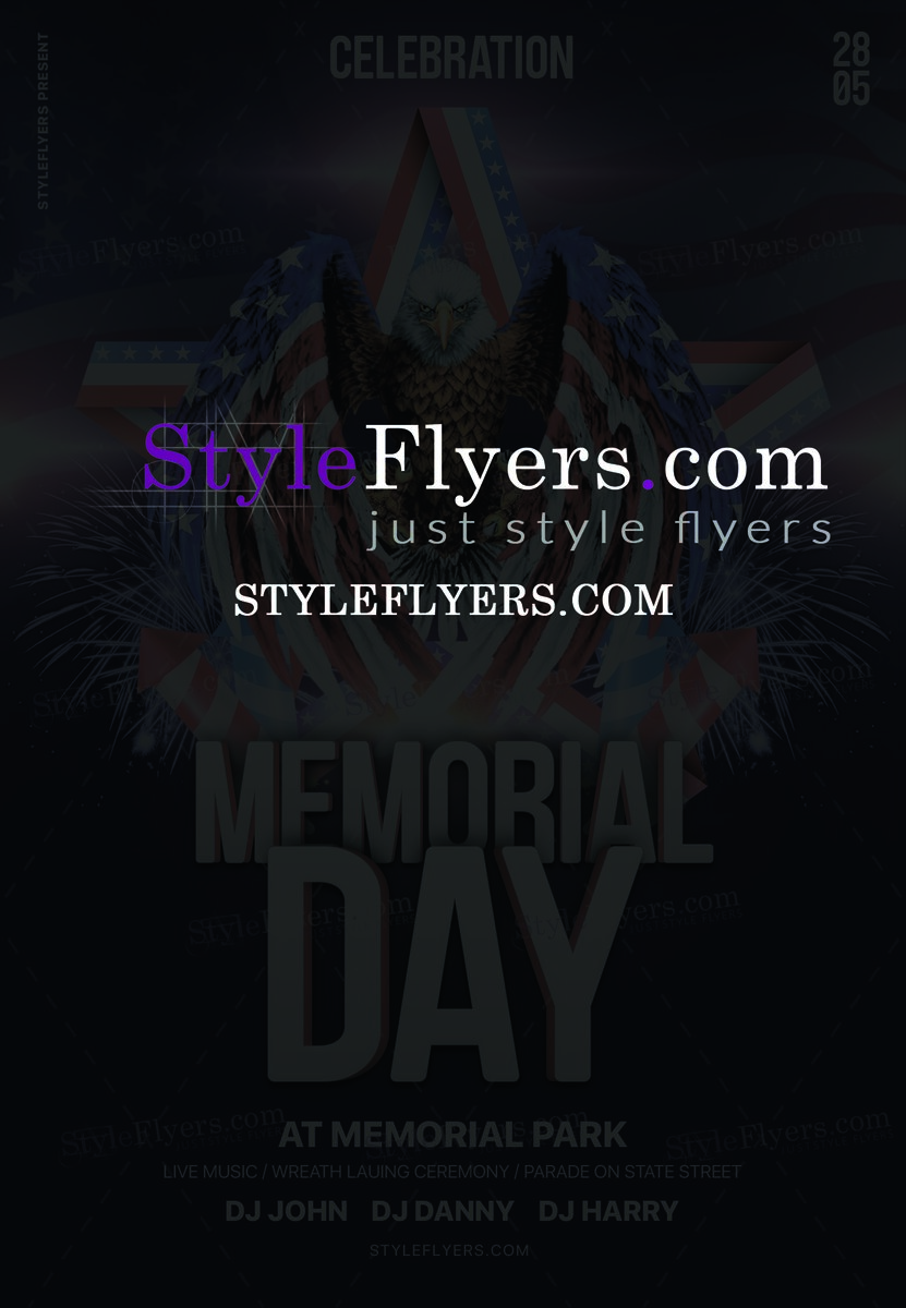 Memorial Day PSD Flyer Template2