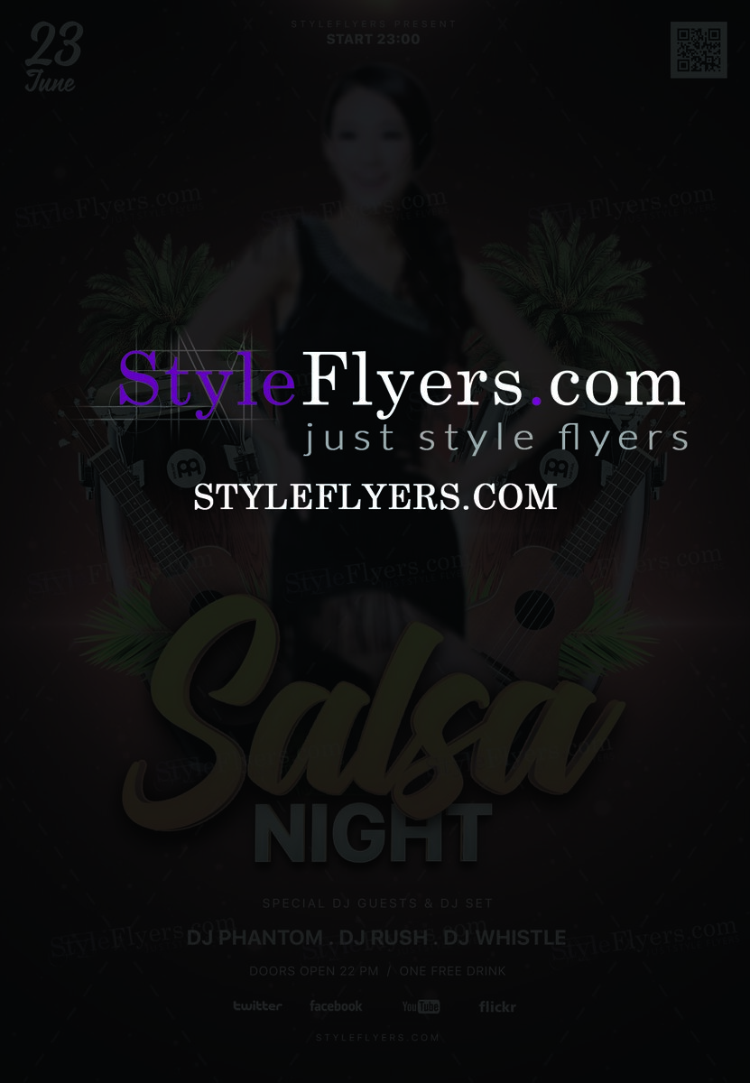 Salsa Night PSD Flyer Template