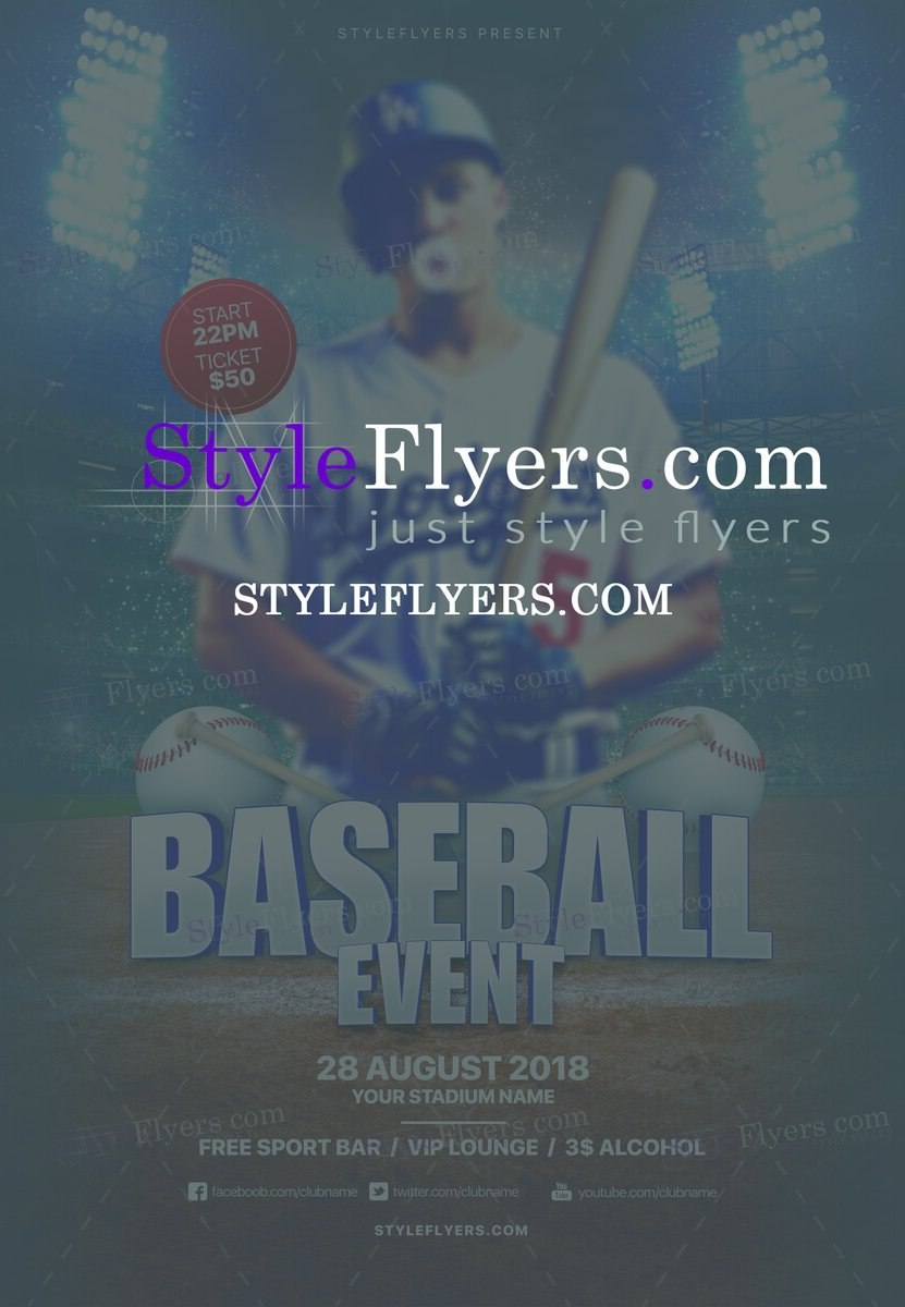 Baseball Event PSD Flyer Template