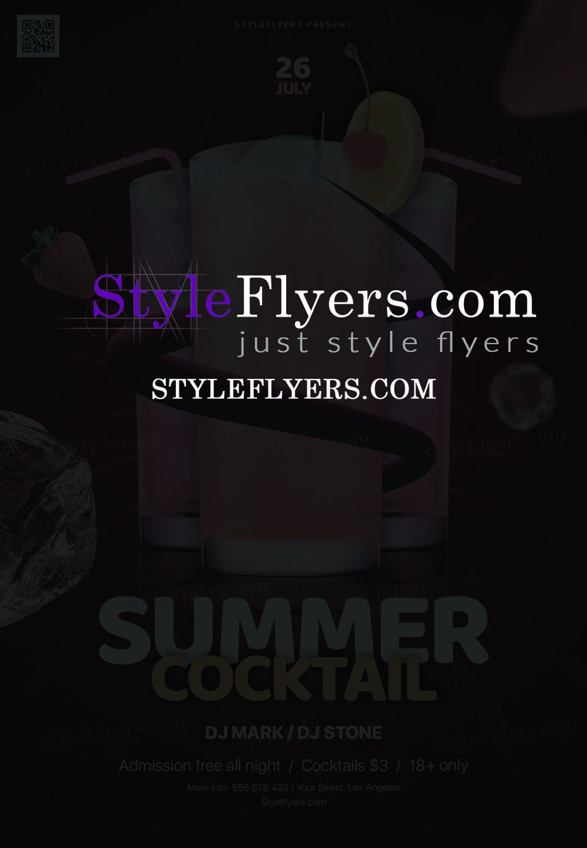 Summer Cocktail PSD Flyer Template