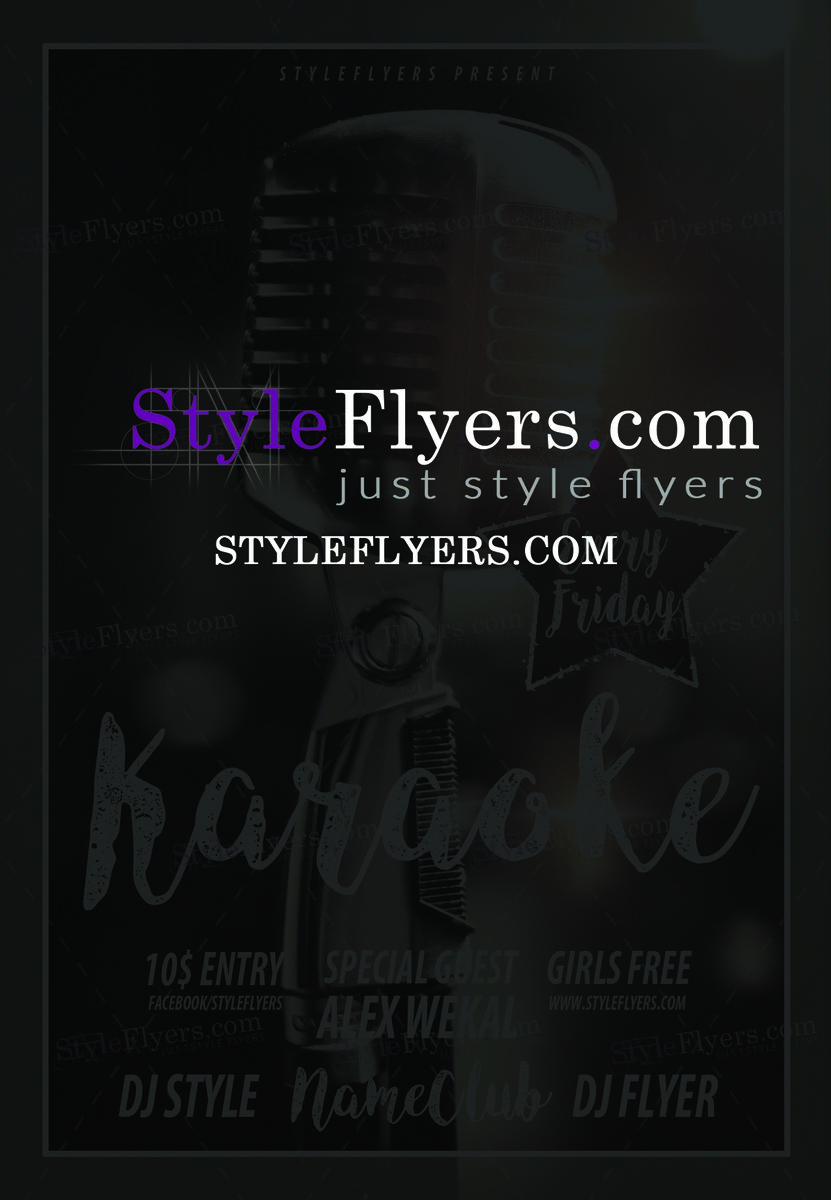 karaoke PSD Flyer Template