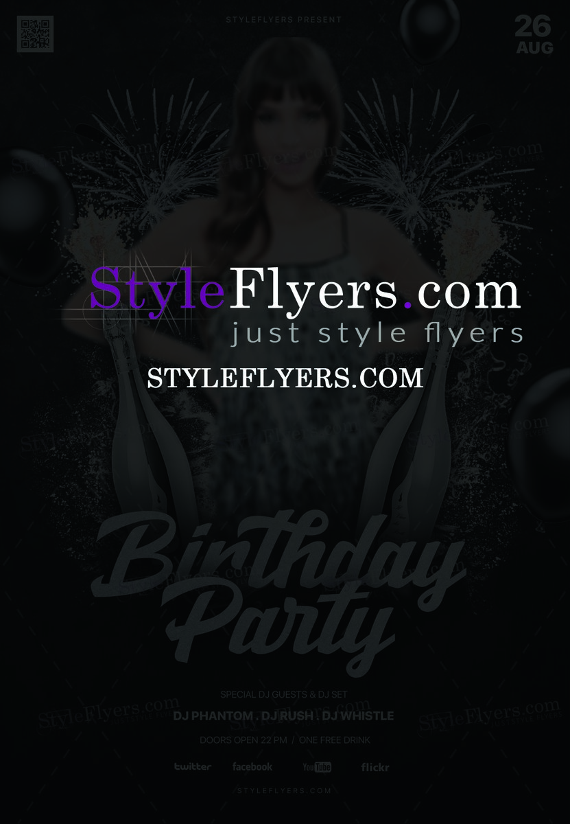 Birthday Party PSD Flyer Template