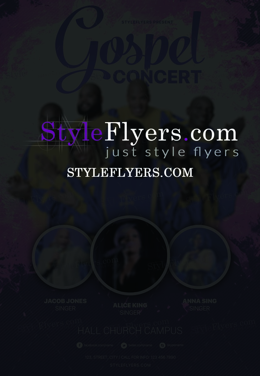 Gospel Concert PSD Flyer Template